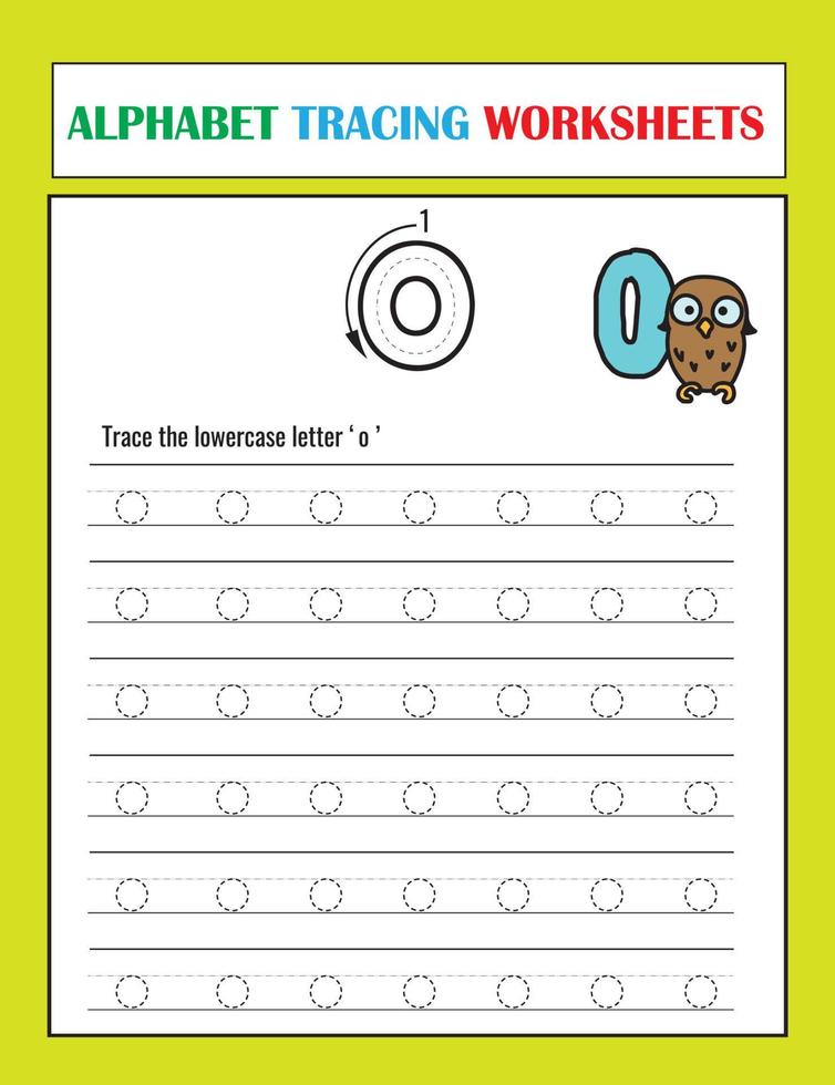 Printable Alphabet Tracing Worksheets vector