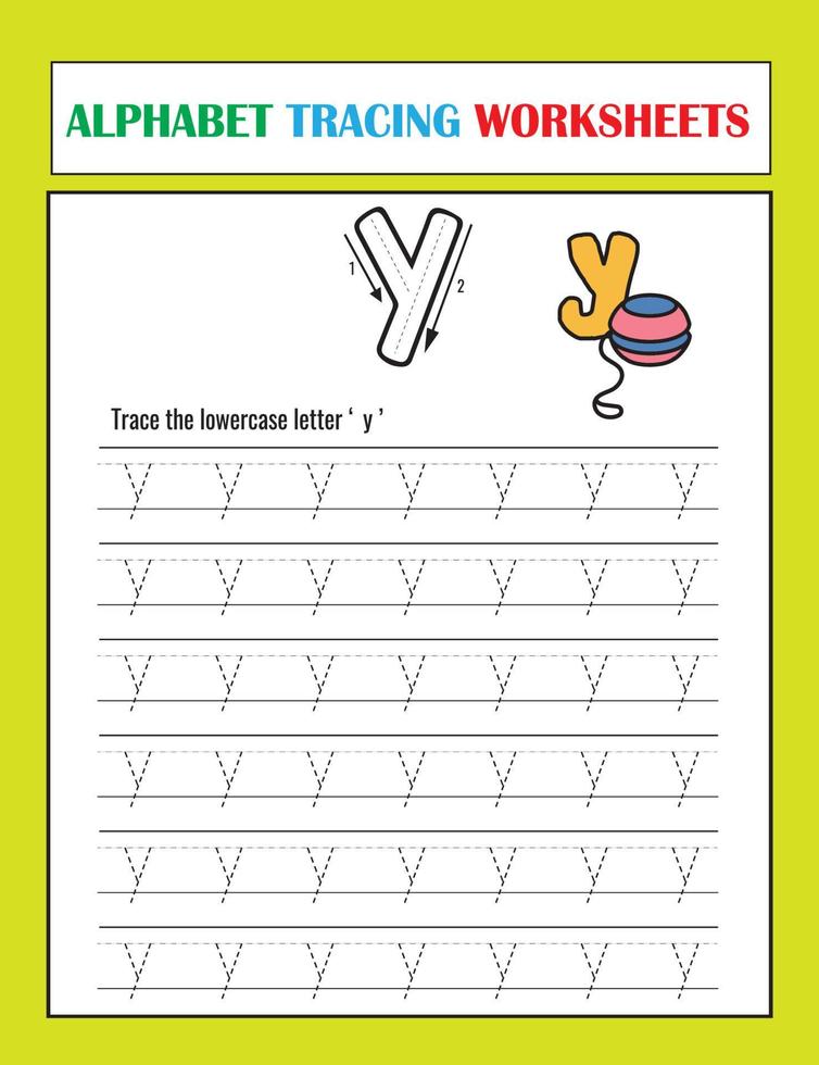 Printable Alphabet Tracing Worksheets vector