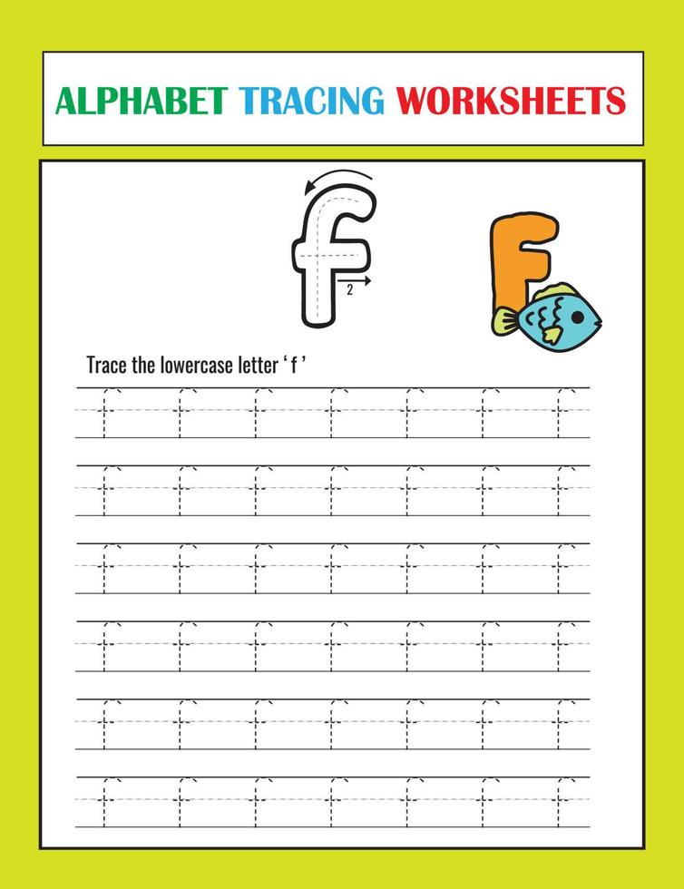 Printable Alphabet Tracing Worksheets vector