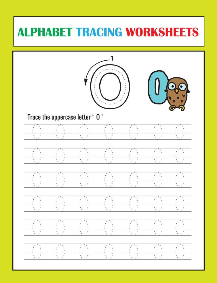 Printable Alphabet Tracing Worksheets vector