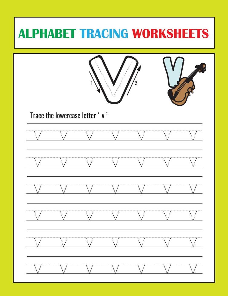 Printable Alphabet Tracing Worksheets vector