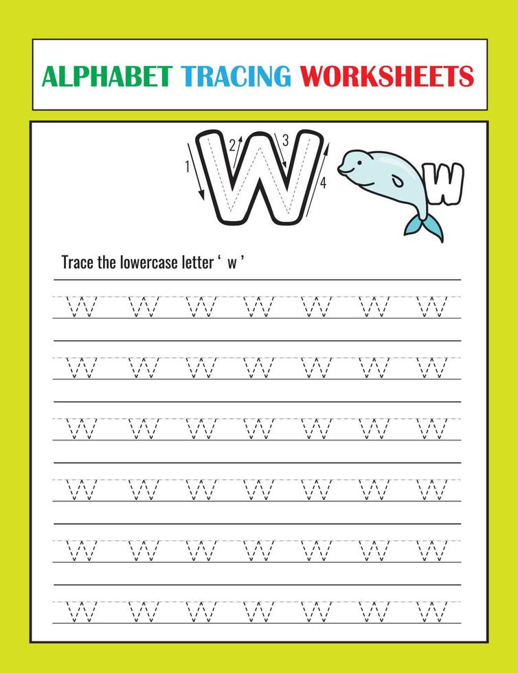 Printable Alphabet Tracing Worksheets vector