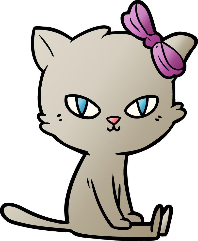 cute cartoon cat vector