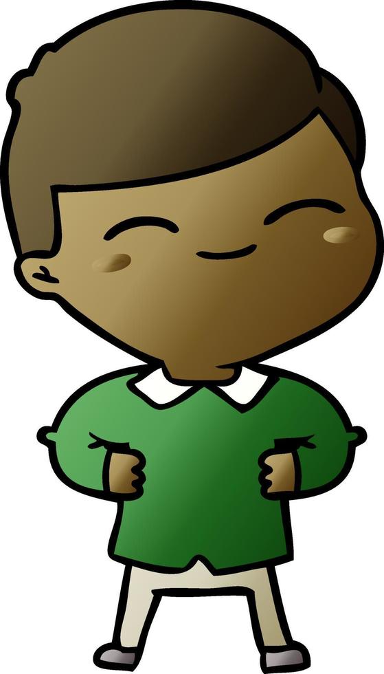 cartoon smiling boy vector