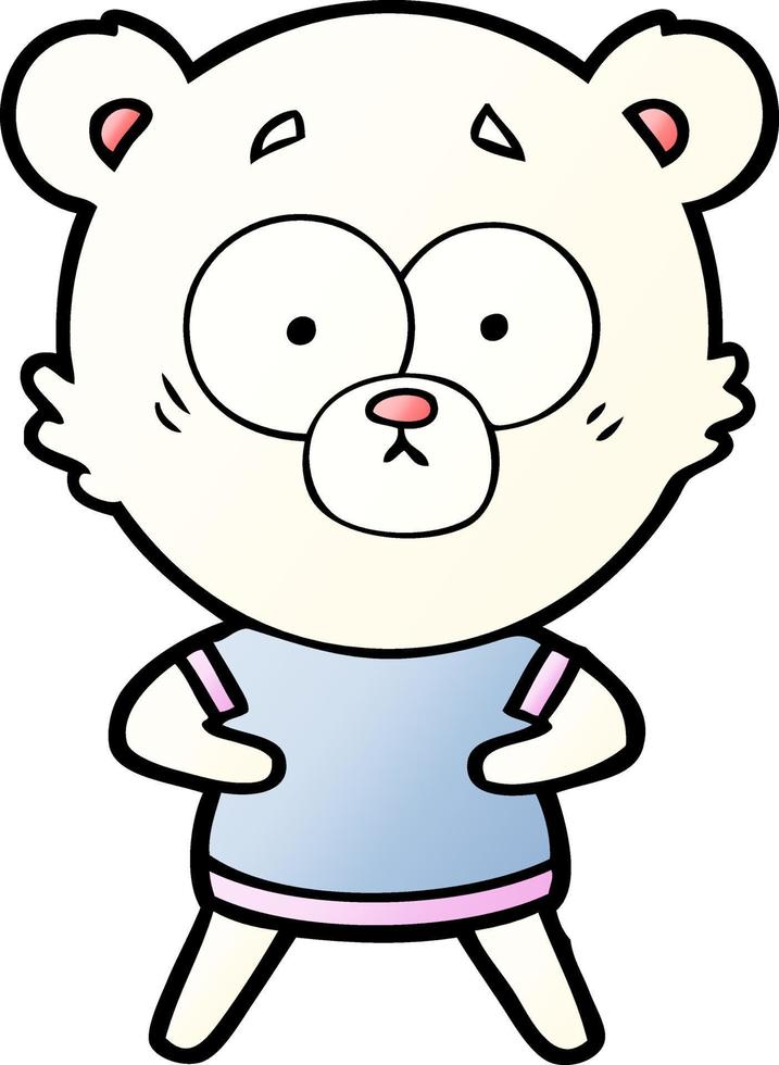 surprised polar bear cartoon vector