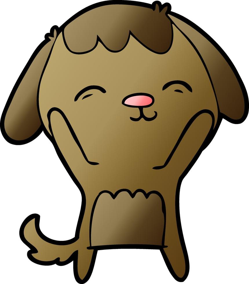 happy cartoon dog vector