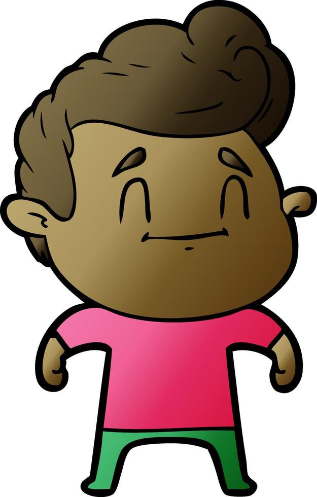 hombre feliz de dibujos animados vector