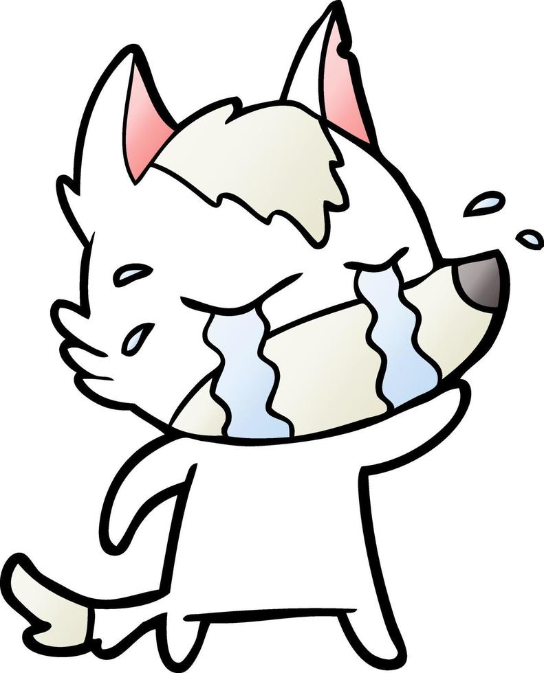 cartoon crying wolf 12426673 Vector Art at Vecteezy