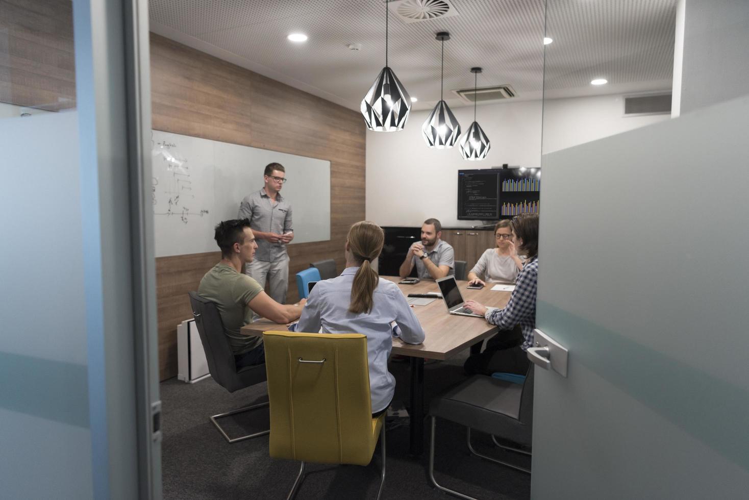 startup business team on meeting photo