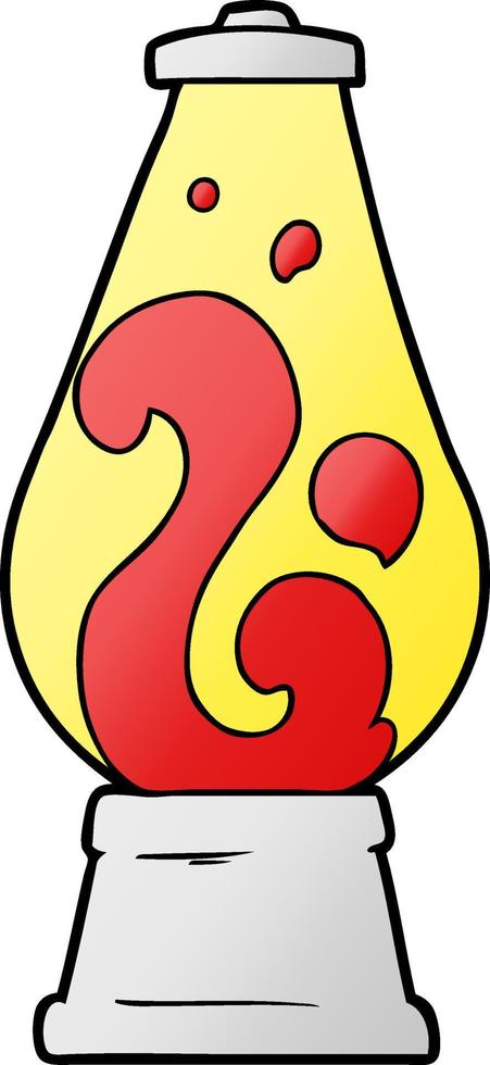 cartoon retro lava lamp vector