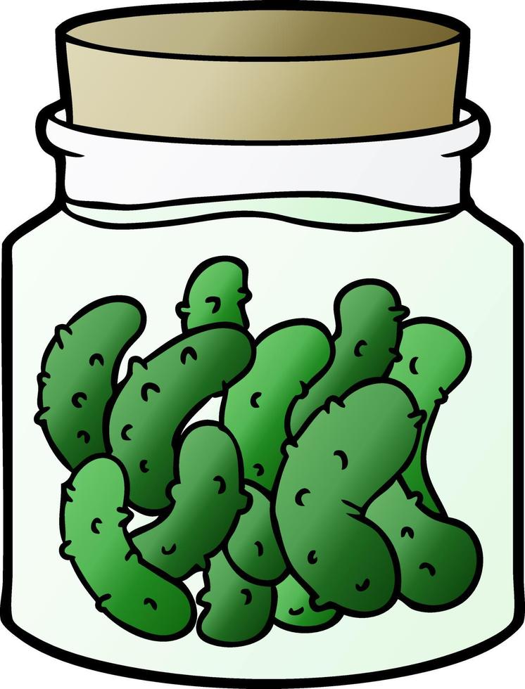 cartoon pickled gherkins vector