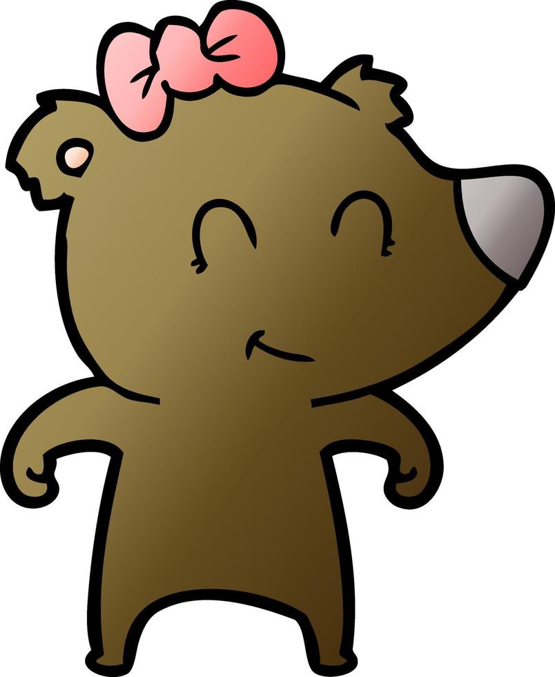 female bear cartoon vector