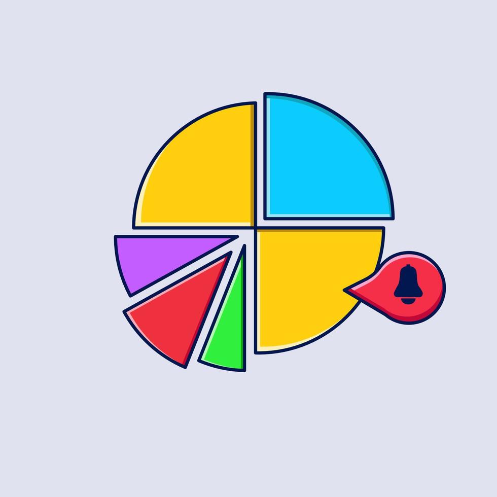 round chart vector illustration for icon business