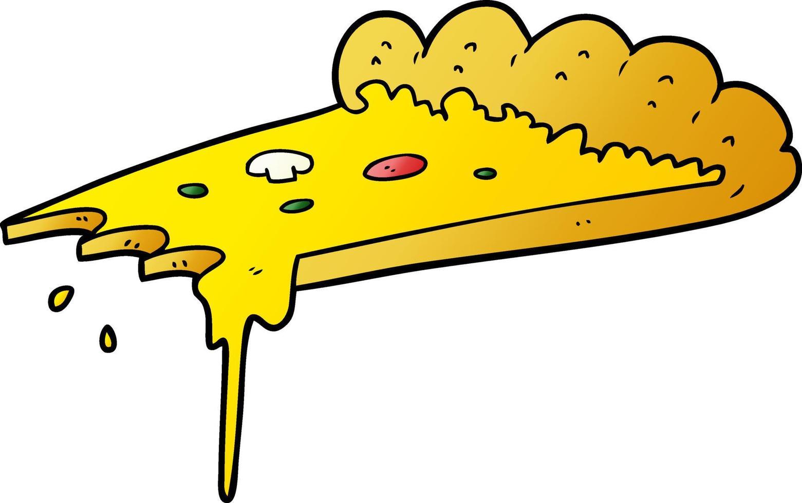 cartoon slice of pizza vector