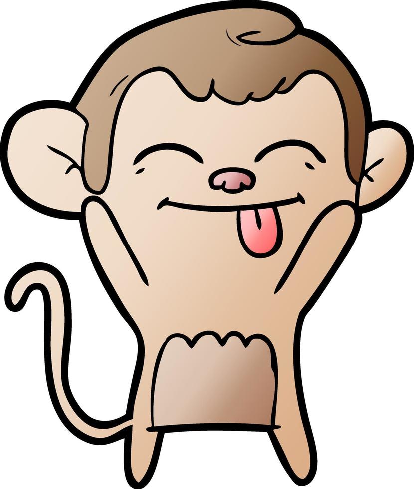 funny cartoon monkey vector