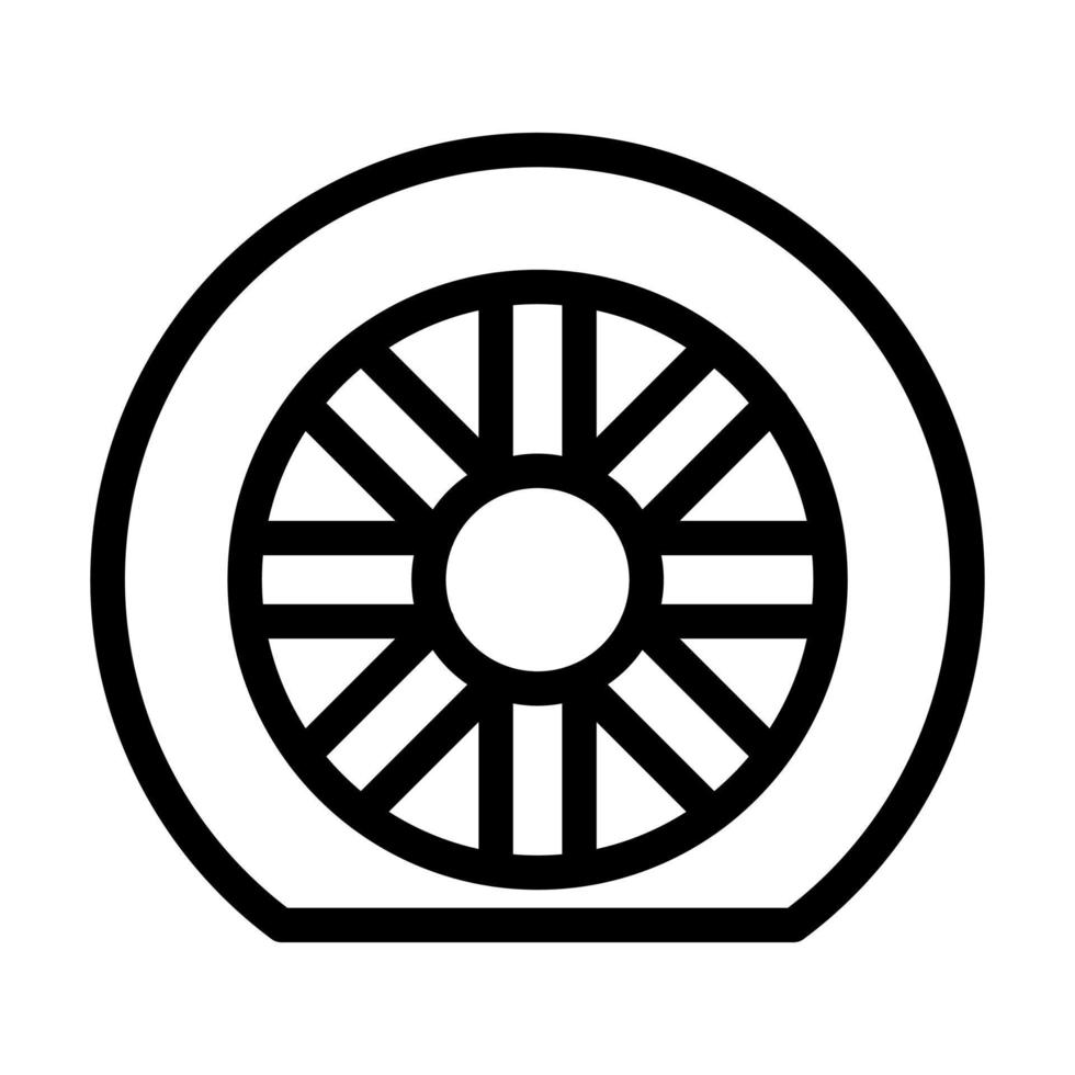 Flat Tire Icon Design vector