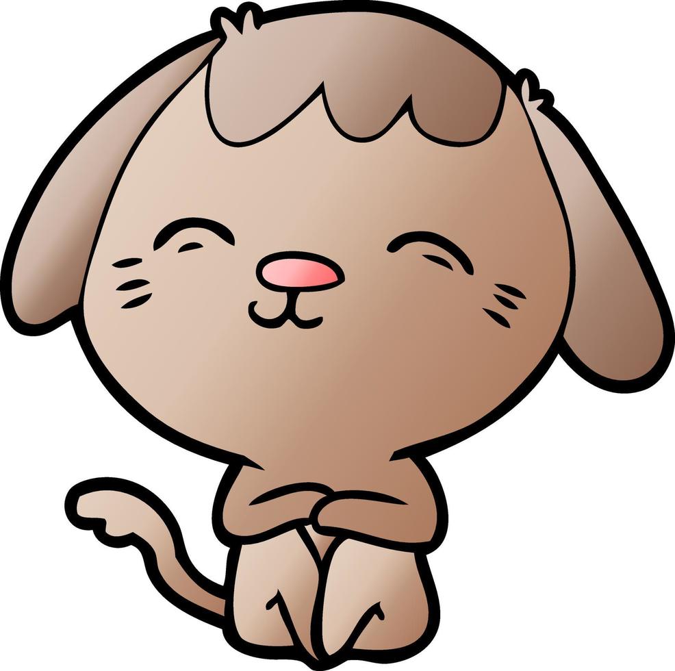happy cartoon dog vector