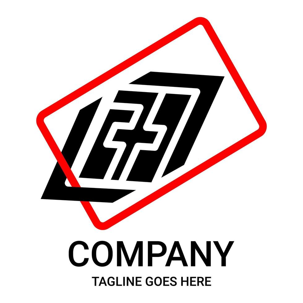 Very cool number 7 logo design. vector