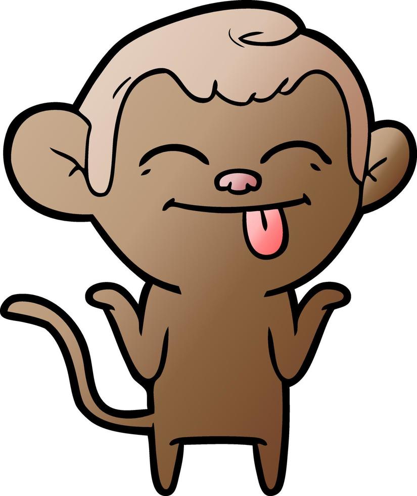 funny cartoon monkey vector