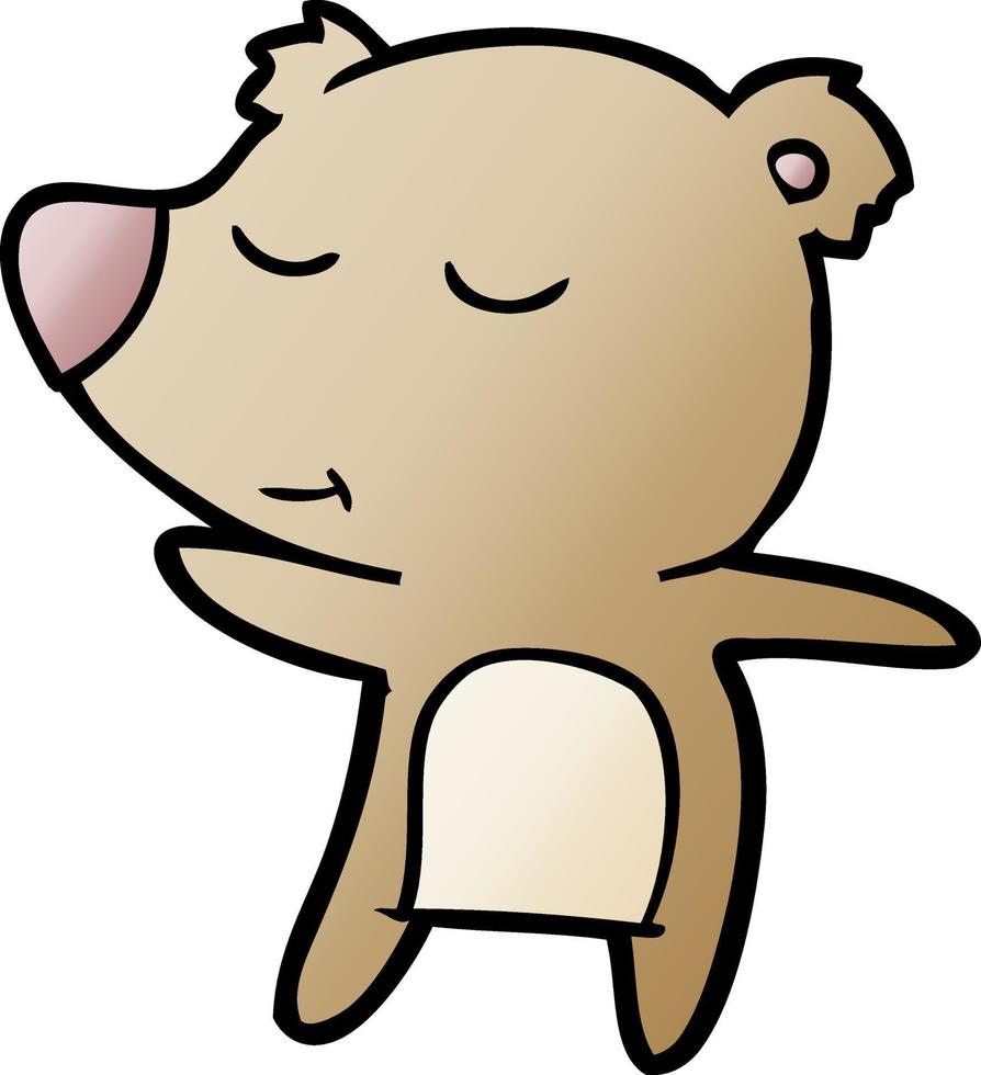 oso de dibujos animados feliz vector