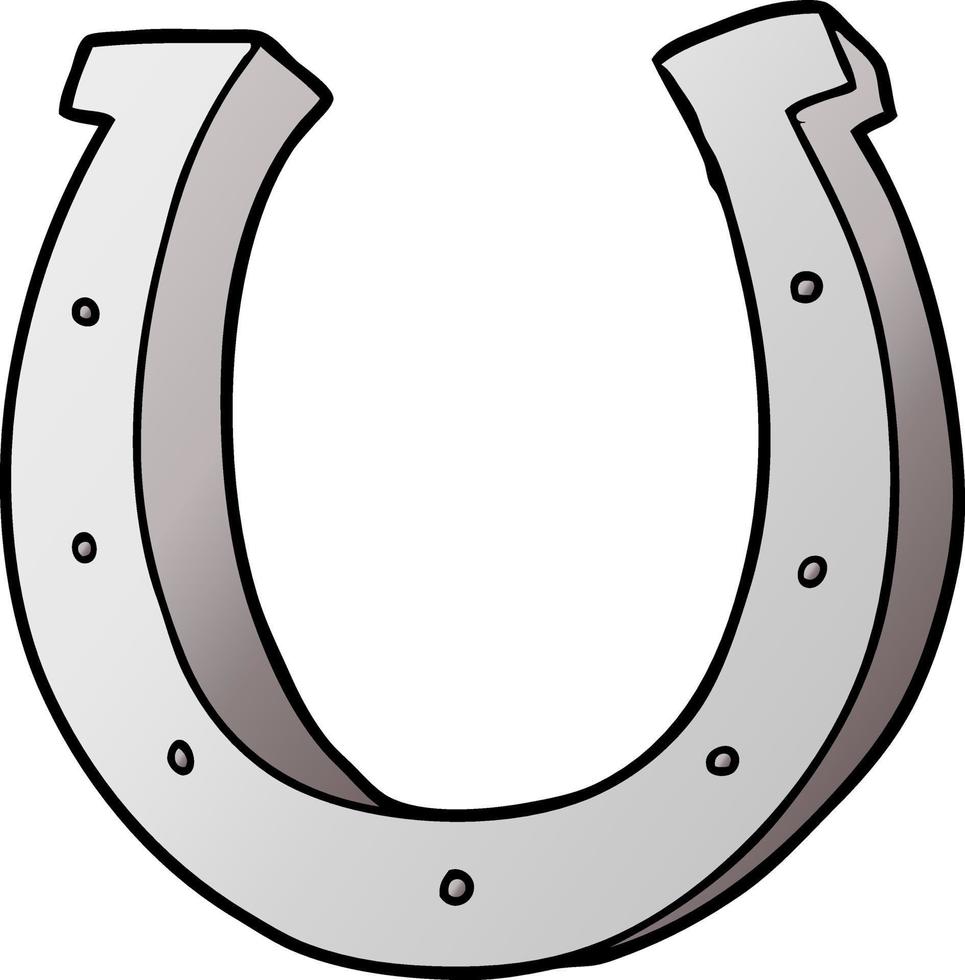 cartoon iron horse shoe vector