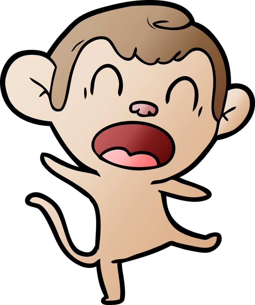 shouting cartoon monkey dancing 12428486 Vector Art at Vecteezy