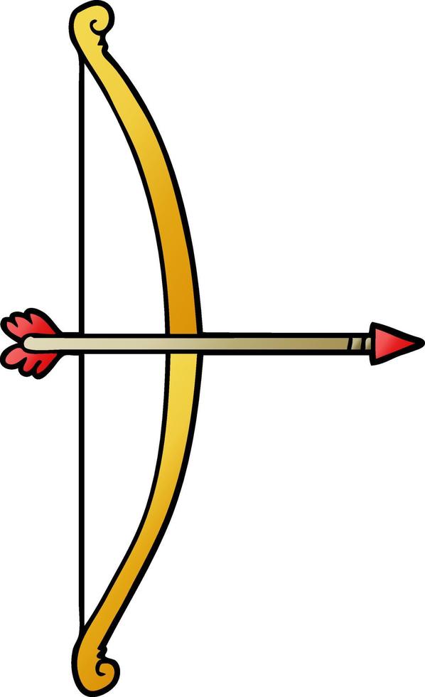 cartoon bow and arrow vector