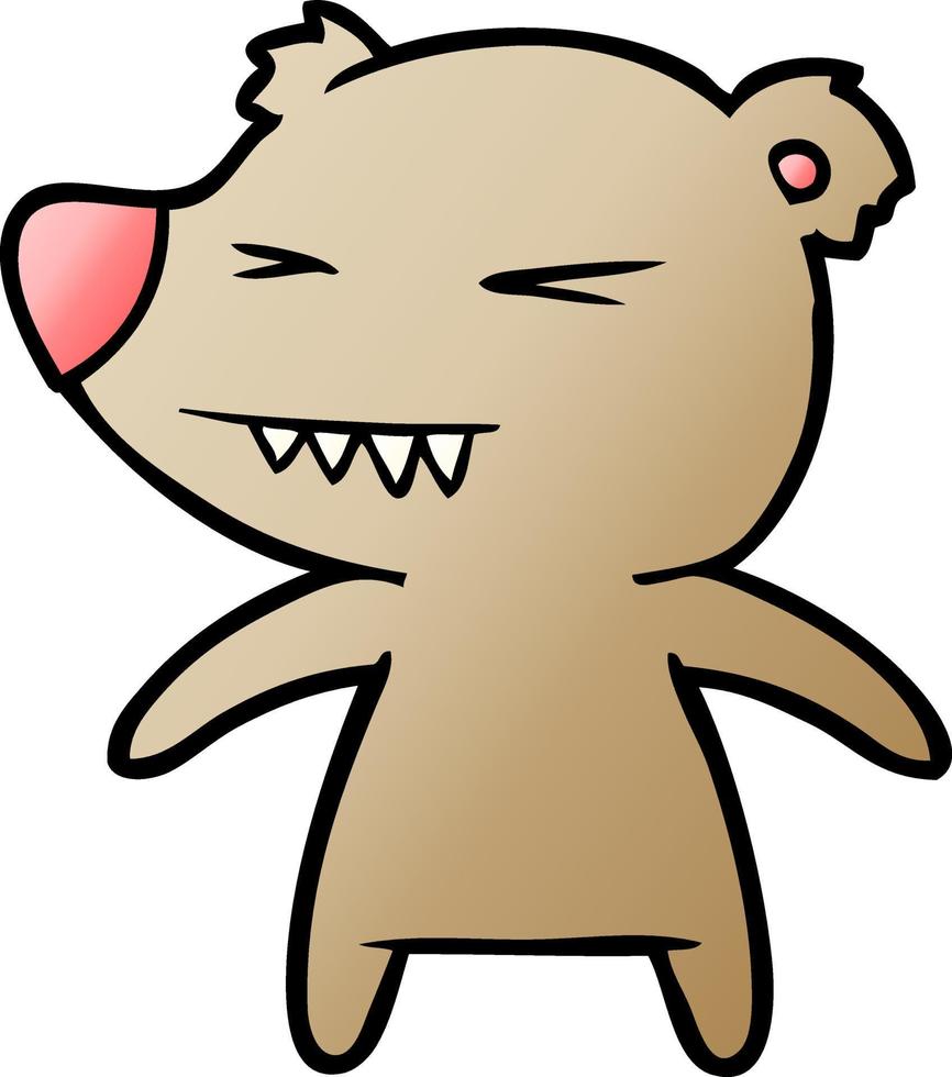 angry bear cartoon vector