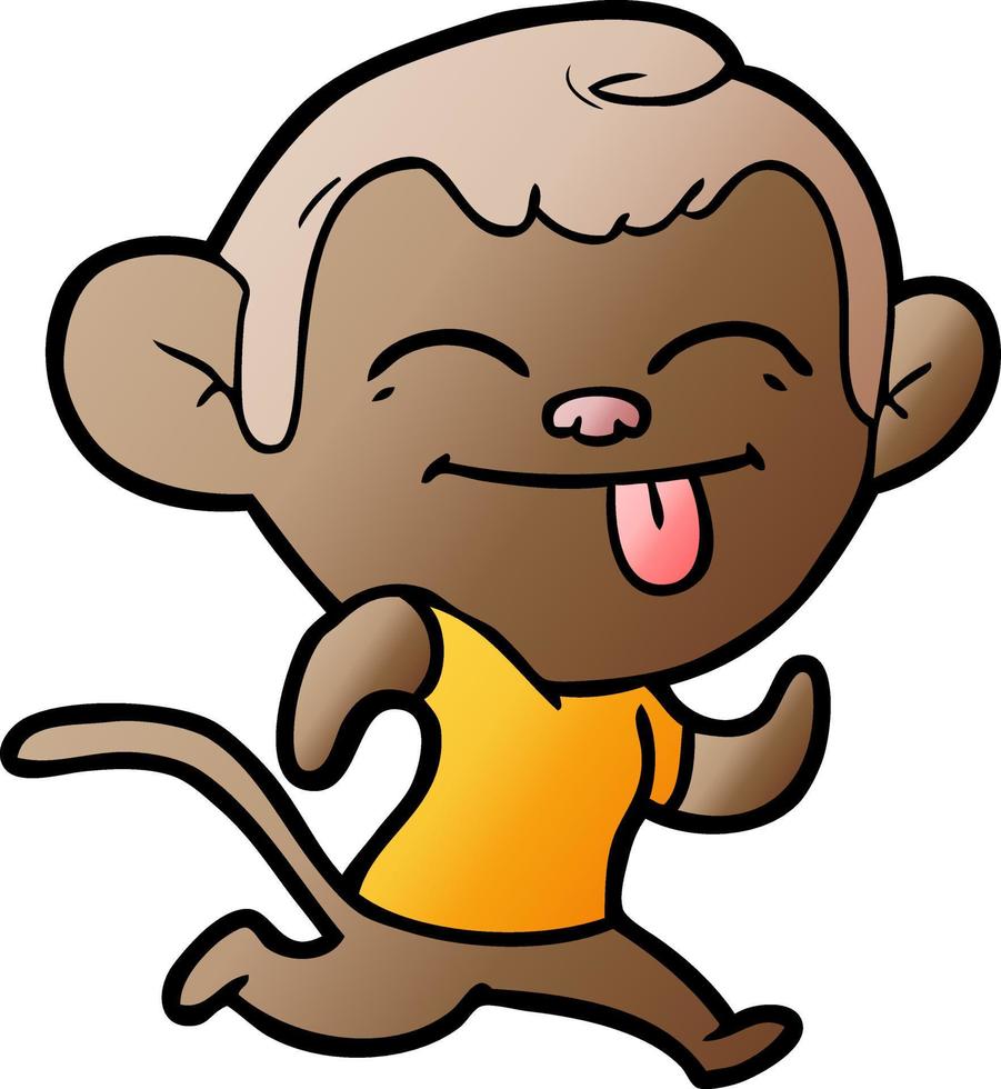funny cartoon monkey vector