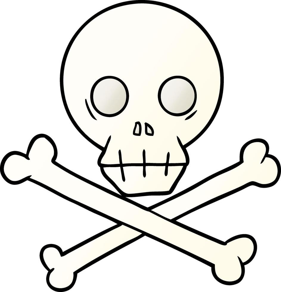 cartoon skull and crossbones vector