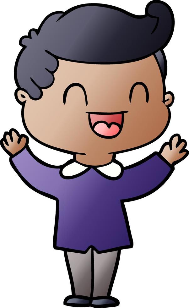 cartoon happy man vector