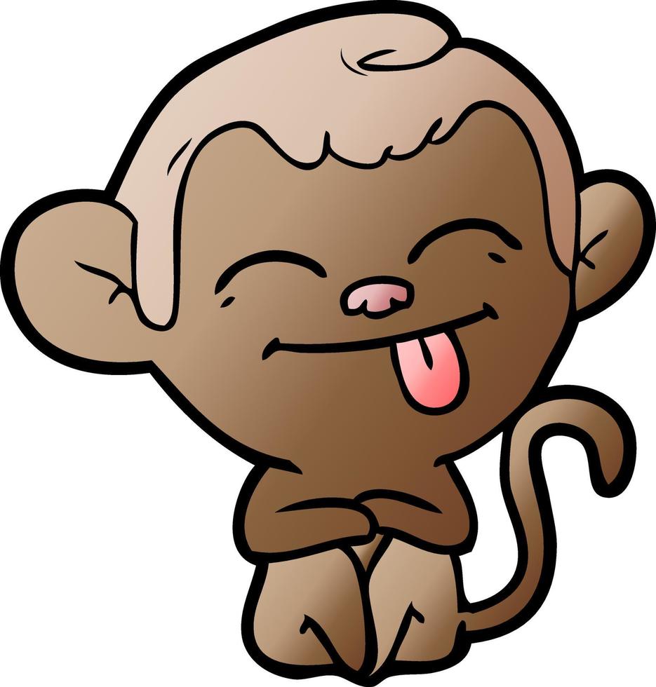 funny cartoon monkey vector