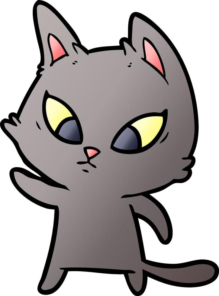 confused cartoon cat vector
