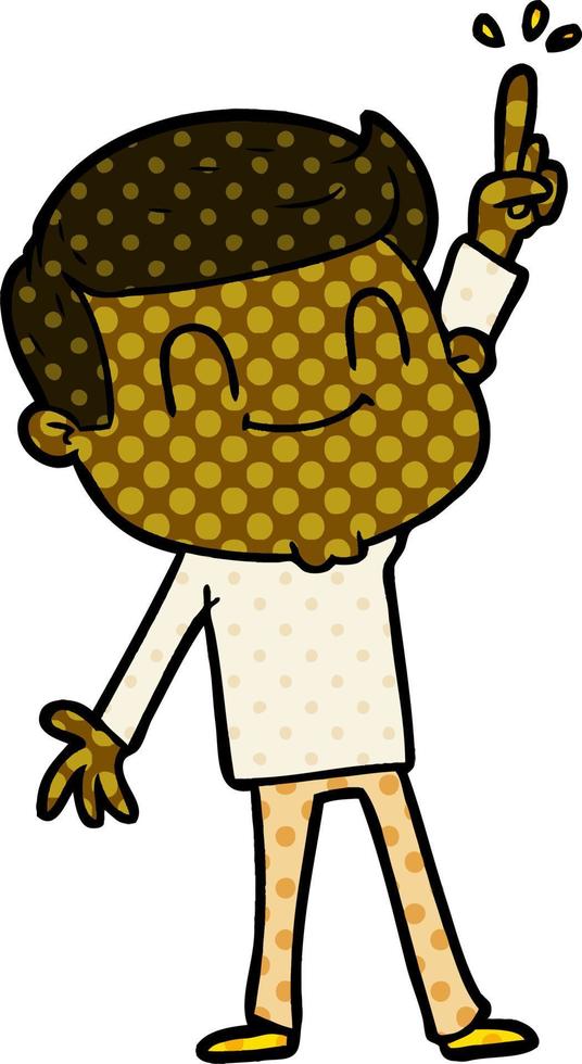 cartoon friendly man vector