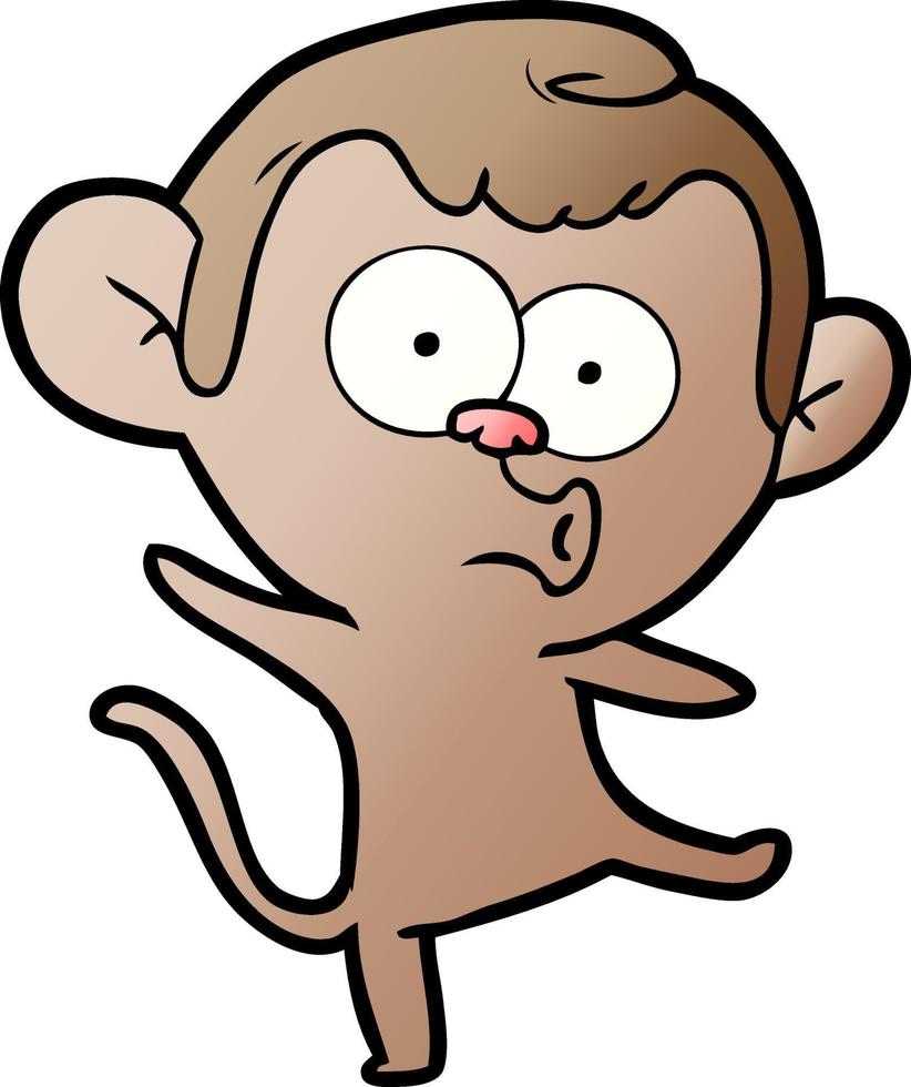 cartoon surprised monkey vector