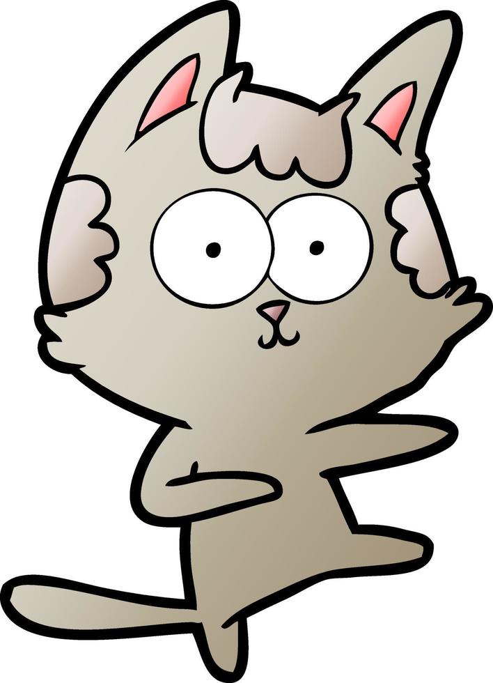 gato de dibujos animados bailando vector