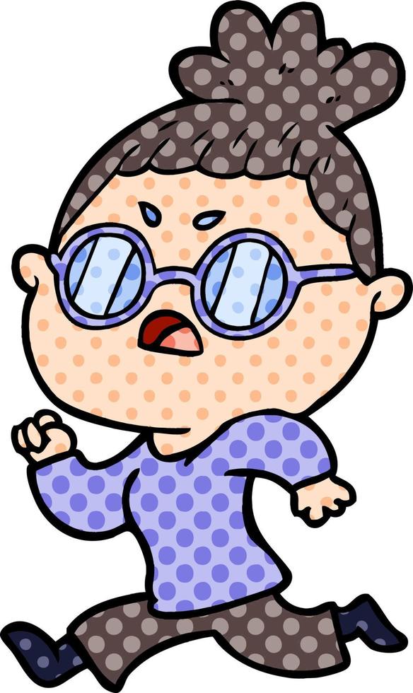 cartoon annoyed woman vector