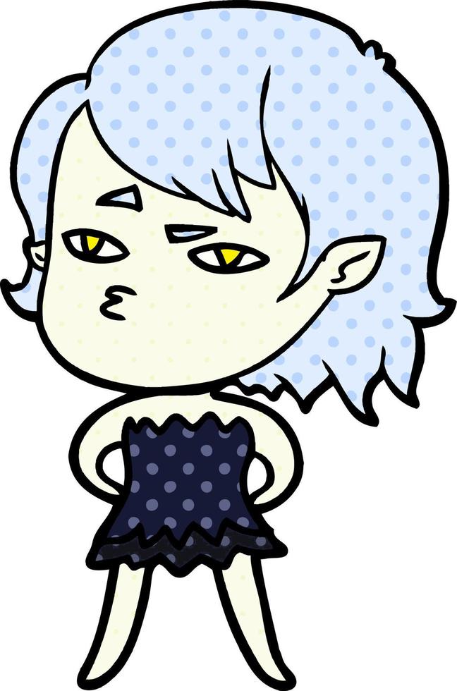 cartoon vampire girl vector