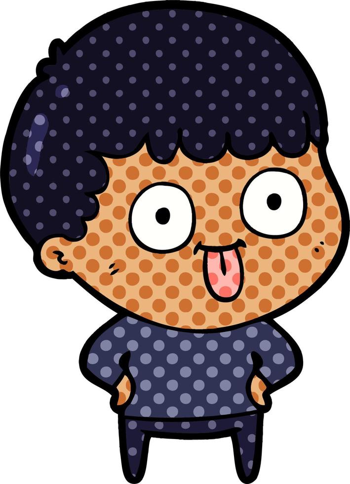 niño tonto de dibujos animados vector