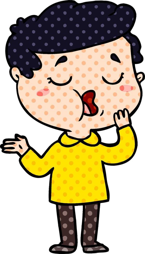 cartoon man talking vector