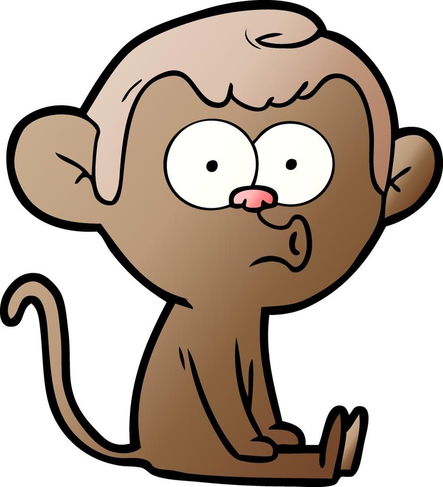 cartoon hooting monkey vector