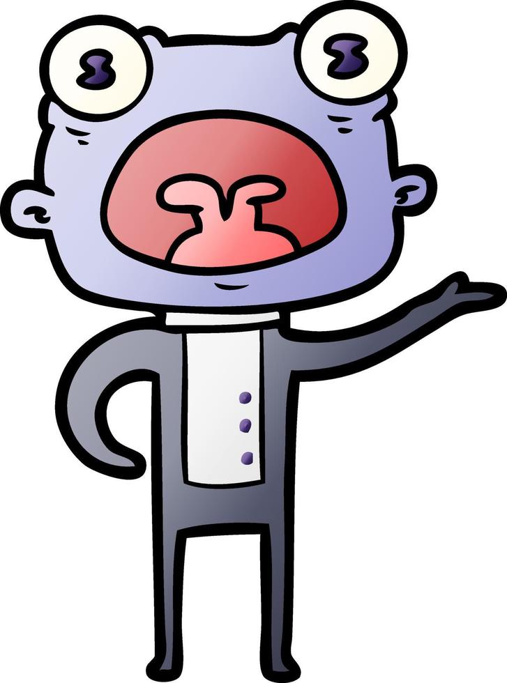 cartoon weird alien communicating 12430432 Vector Art at Vecteezy