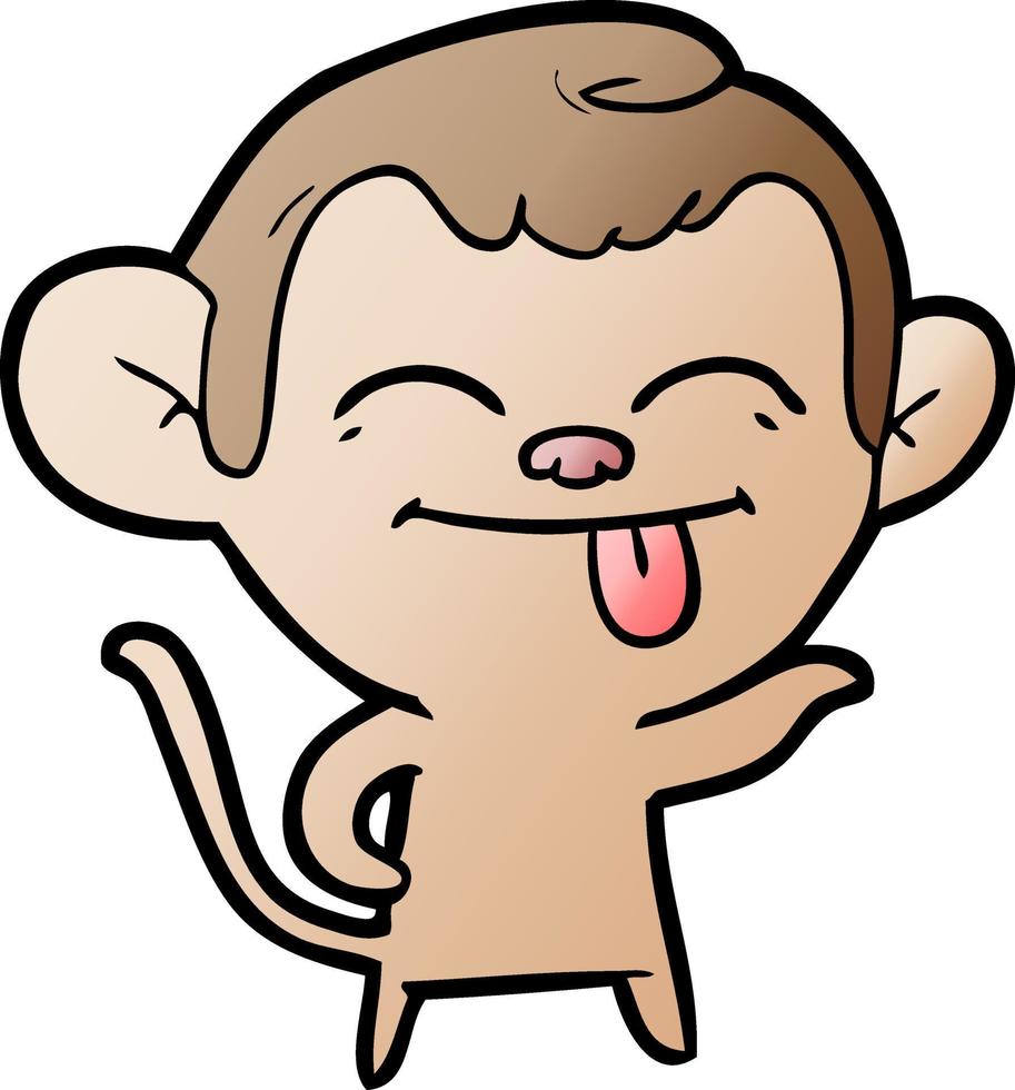 funny cartoon monkey vector