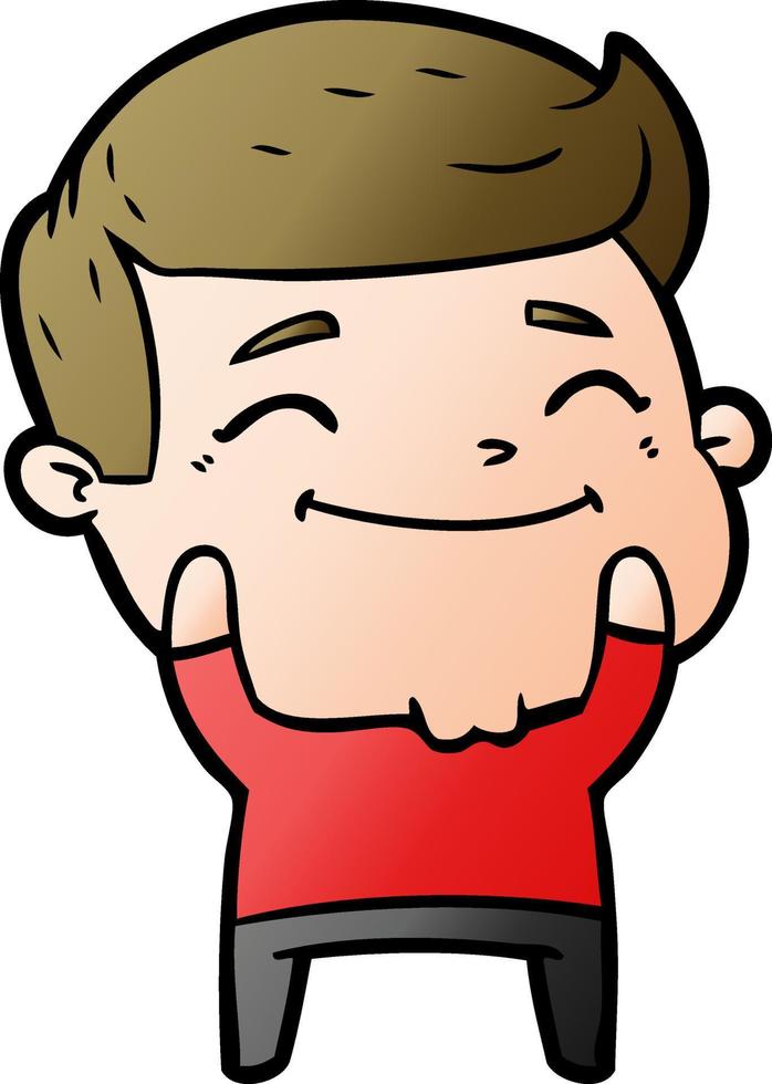 happy cartoon man vector