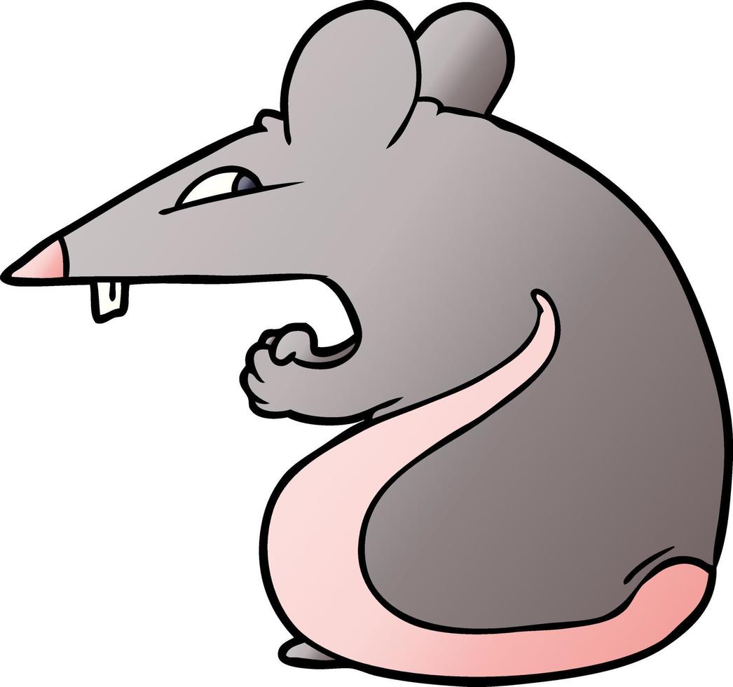 sly cartoon rat vector