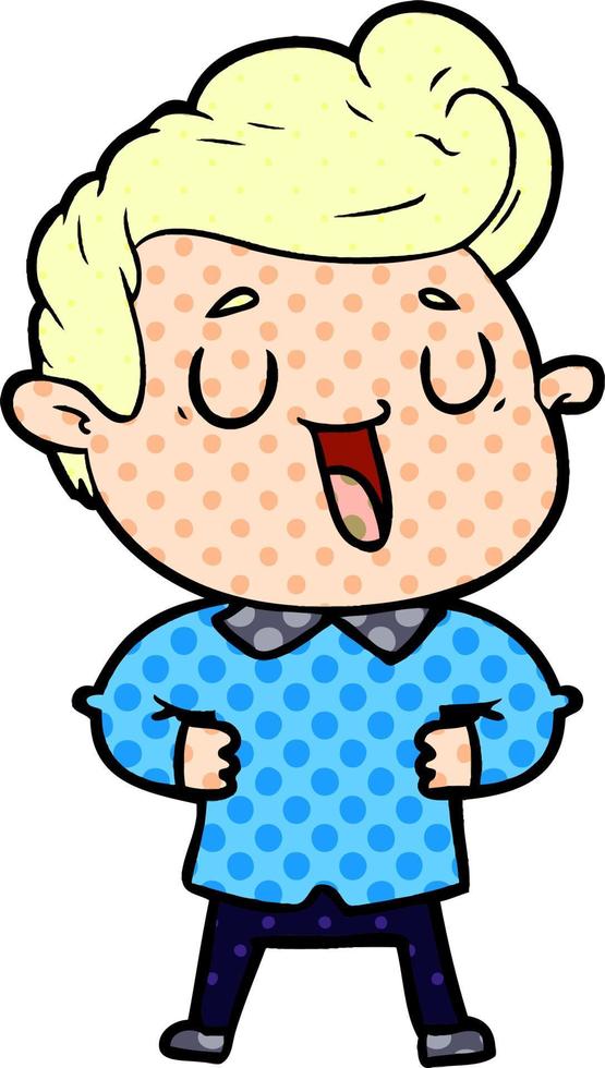 happy cartoon man vector