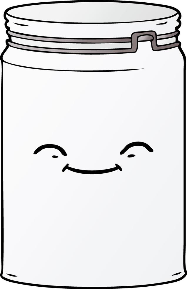 cartoon glass jar vector
