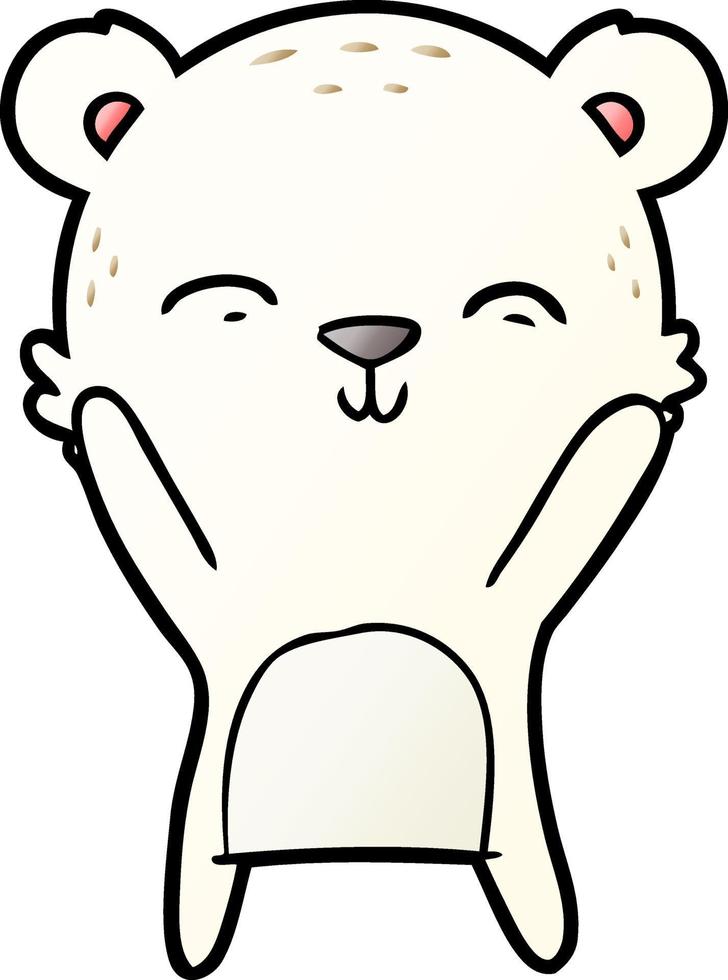 happy cartoon polar bear vector