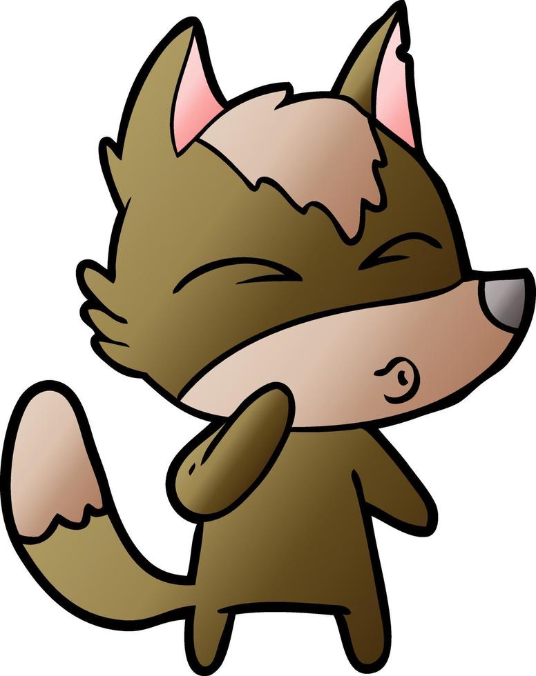 cartoon wolf whistling 12431529 Vector Art at Vecteezy