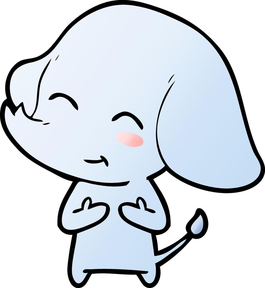 cute cartoon elephant vector